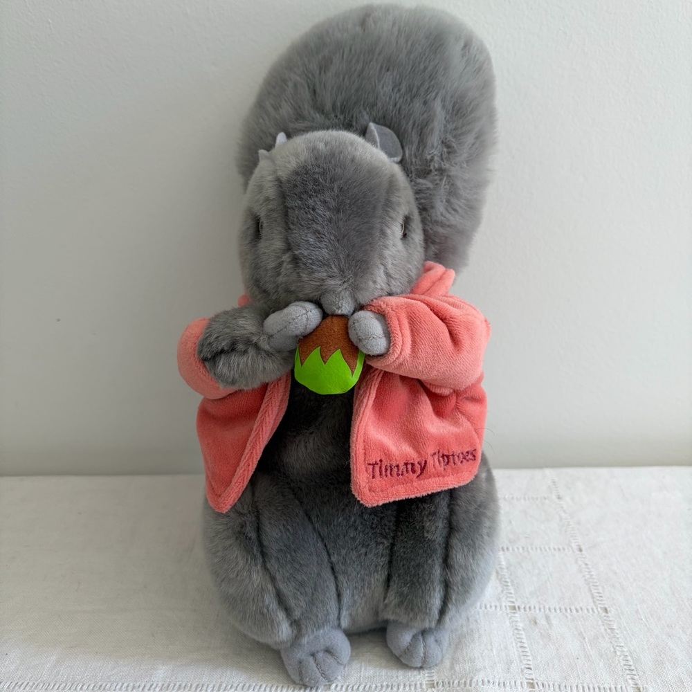 Beatrix Potter Vintage Timmy Tiptoes Squirrel by Peter Rabbit Plush